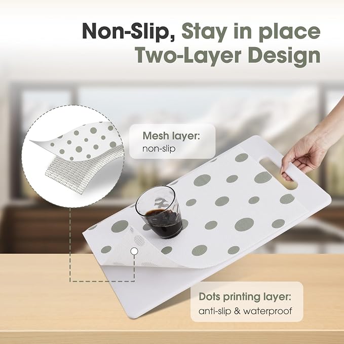 Beautysaid Shelf and Drawer Liner for Kitchen Cabinet Non Adhesive Non Slip - Image 2