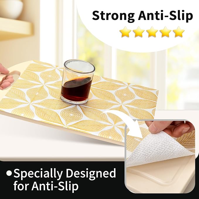 Shelf Liners for Kitchen Cabinets 17in x 20FT, Non Adhesive Cabinet Liner - Image 2