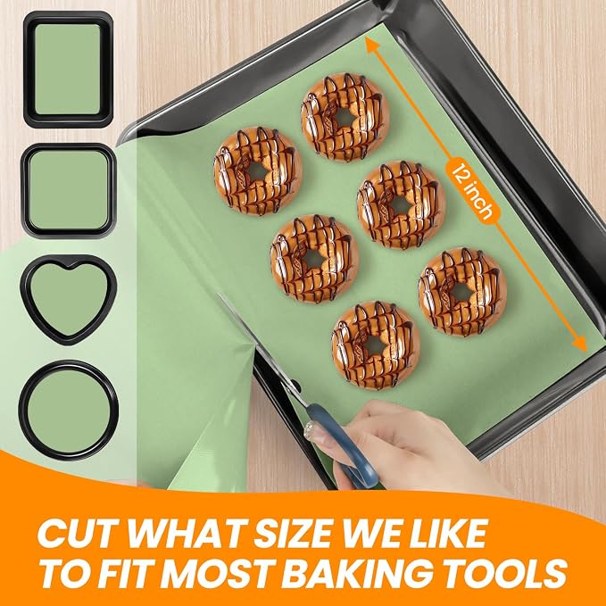 Cut to Size Silicone Baking Mat Roll-Best German Silicone - Heat Resistant Silicone Baking Macaron Mat,Non-stick Pastry Mat, Reusable Dough Mat for Rolling - Image 2