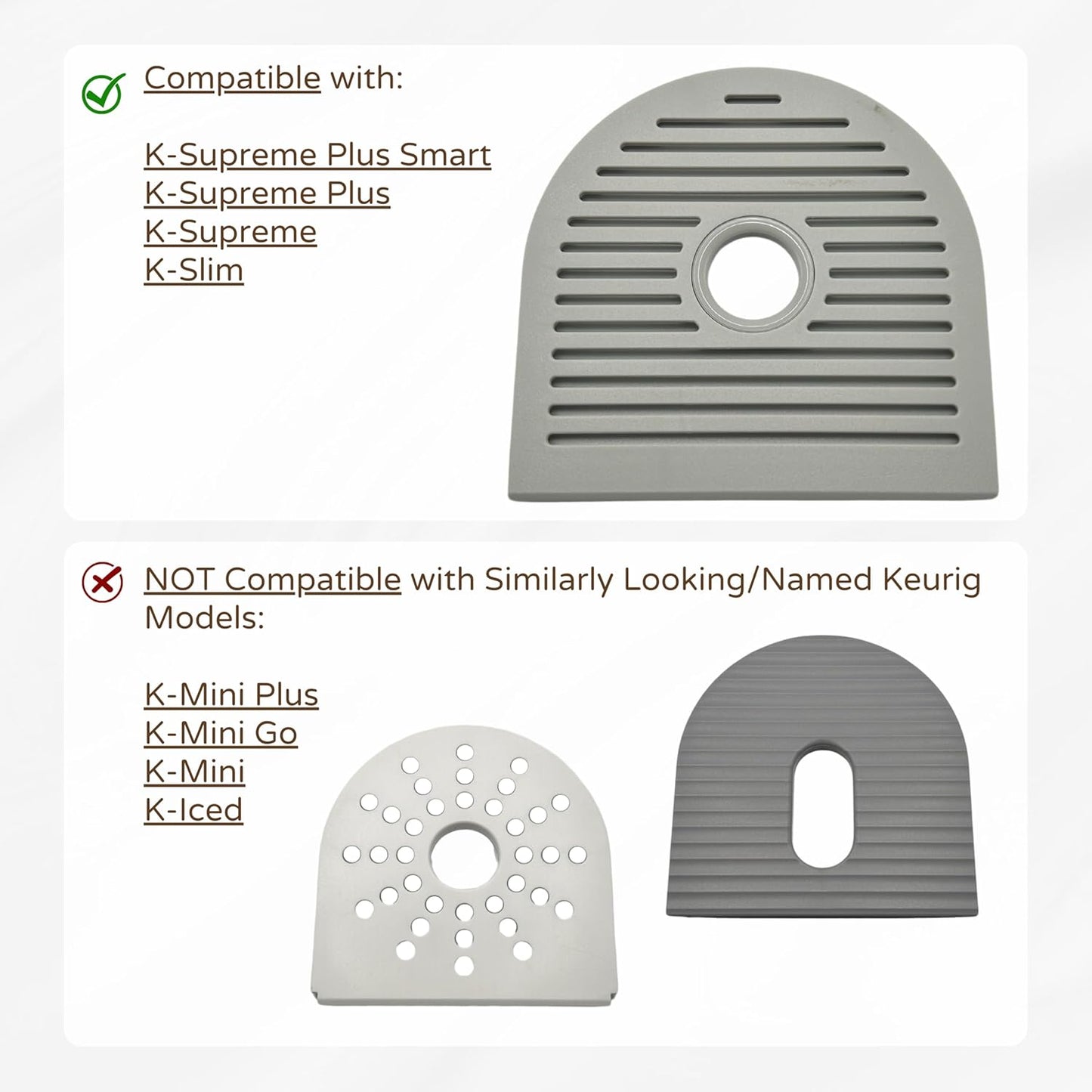 Drip Tray Mug/Cup Riser Made for the Keurig to Reduce Splashes - Riser Only (Black, K-Slim 1.25 inches Tall)