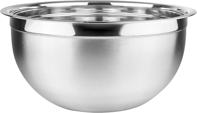 YBM HOME Heavy Duty Professional Stainless Steel Mixing Bowl – Commercial Grade Deep Prep & Serving Bowl for Baking, Cooking, Dough Mixing & Food Prep, Dishwasher Safe, 14.5 Quarts by YBMHome