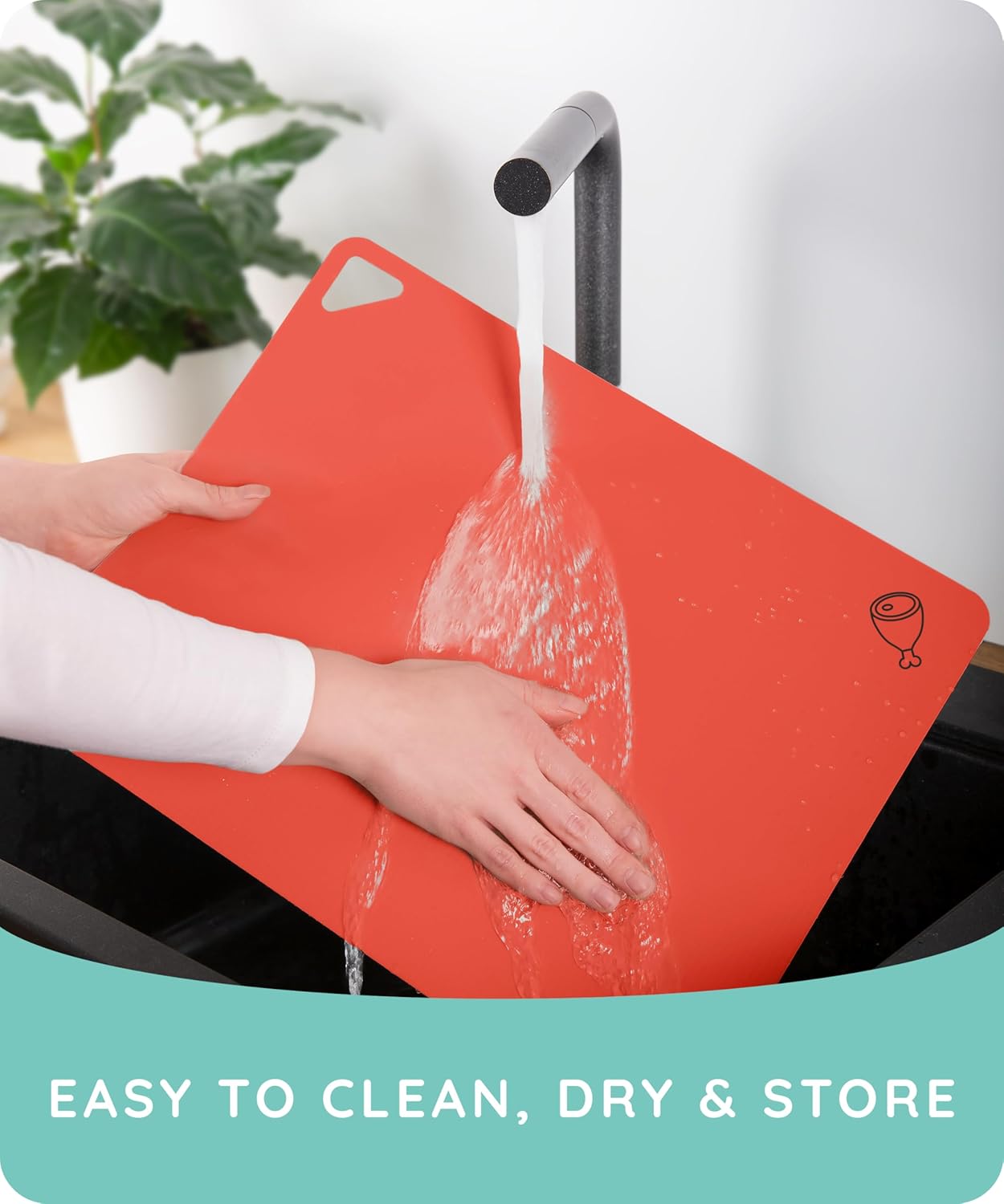 July Home Cutting Board Alternative for Kitchen - Extra Thick Flexible Plastic Cutting Board Set of 3, Non-Slip, BPA-Free, Easy to Clean, Colored Cutting Mats for Cooking, Durable Chopping Sheets