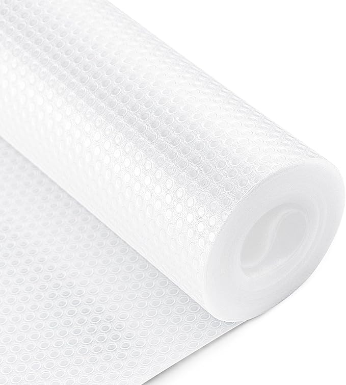 Bloss Drawer and Shelf Liners，Non Adhesive EVA Drawer Mat Cabinet Liners Roll-(17.7 Inch x 20 FT)-for Bathroom, Kitchen, Desks, Deco Shelves-Clear by Bloss
