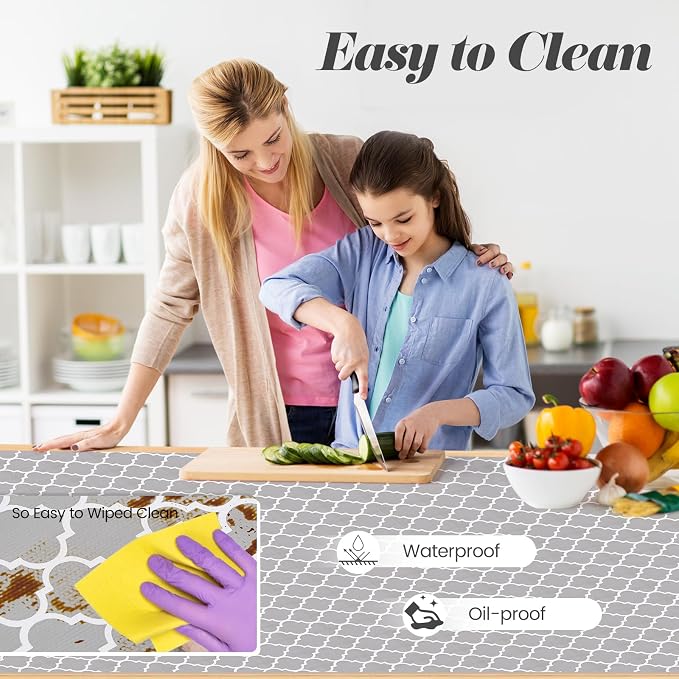 Drawer Shelf Liner for Kitchen Cabinets, Non Adhesive Slip Resistant Shelf Paper Easy to Clean, Strong Grip Thickened Waterproof Washable Mats for Pantry Shelves, Cupboard, Dresser, 24 in x 10 FT - Image 5