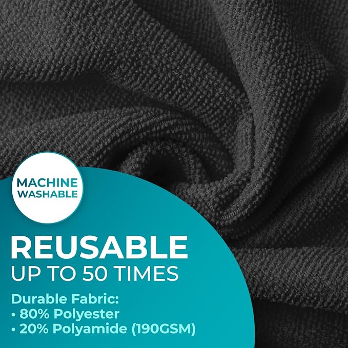 200 Pack Microfiber Cleaning Cloth Roll - Tear Away Reusable Paper Towels Washable, 11.8" Ultra Absorbent Cleaning Supplies for Housekeeping, Cleaning Rags Microfiber Towel, Lint Free Cloth Value Pack - Image 4