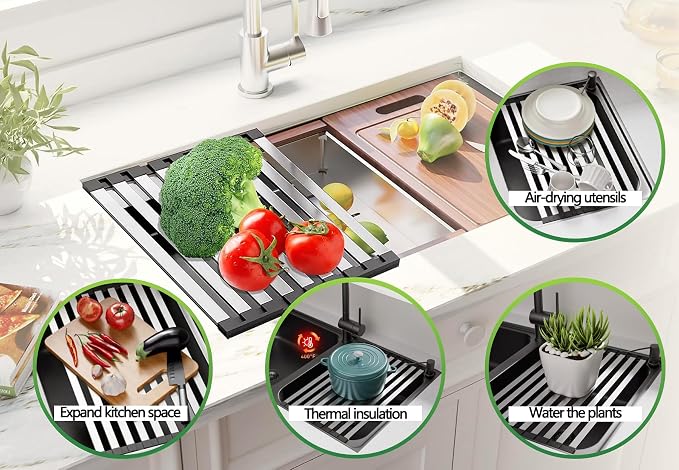 Over the Sink Kitchen Dish Drying Rack Organizer - Image 4