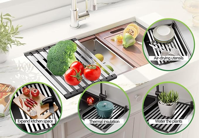 Over the Sink Kitchen Dish Drying Rack Organizer - Image 5