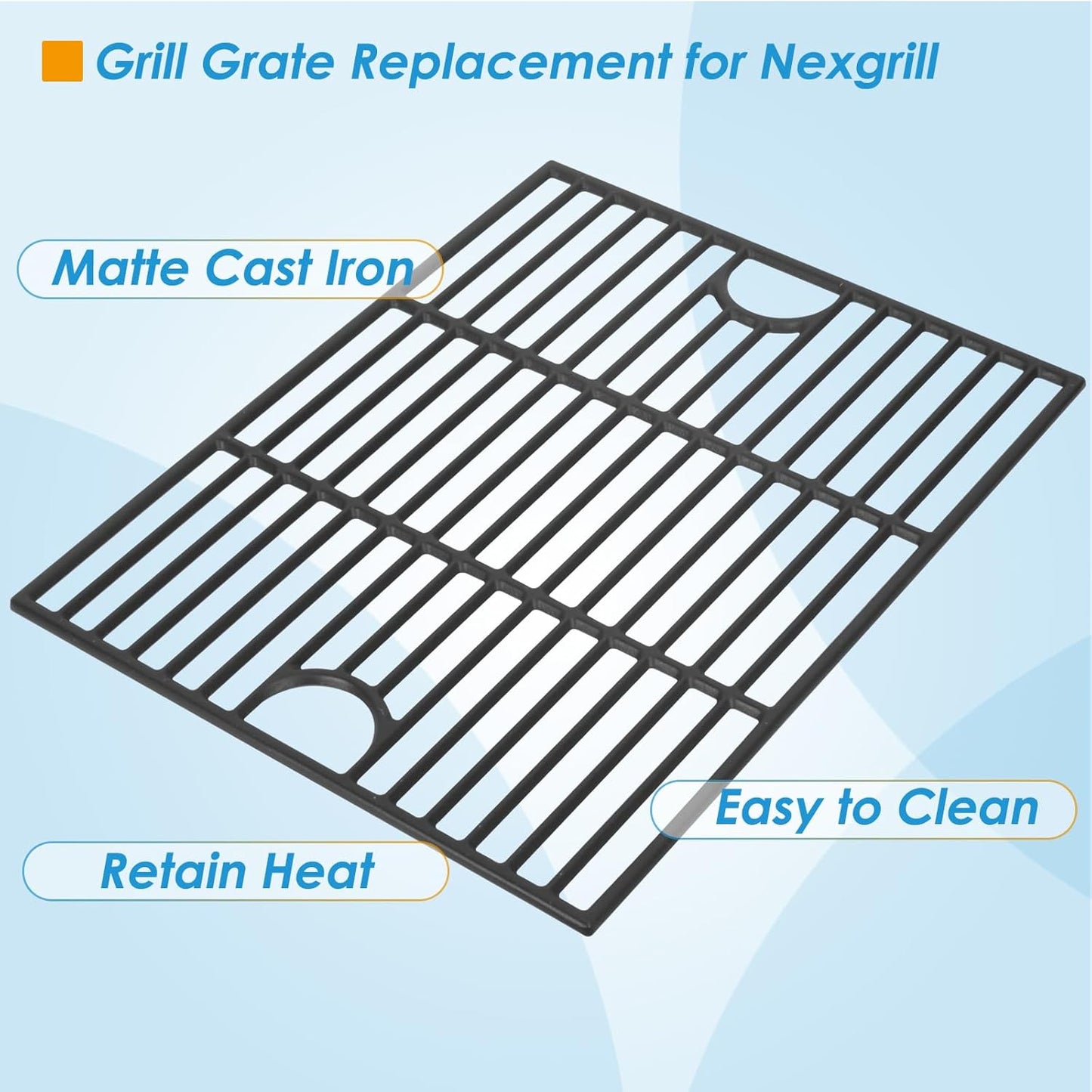 17" Grill Grates and Griddle for Nexgrill Grill Parts 720-0830H 720-0783E Nexgrill Replacement Parts 5 Burner 720-0888N 720-0888 720-0697, Grill Parts for Kenmore, Uniflame and More