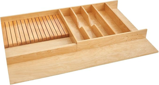 Rev-A-Shelf Trim-to-Fit Wooden Knife Block Drawer Divider, 33.13"x22" by Rev-A-Shelf