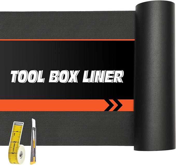 Professional Grade Tool Box Liner Heavy Duty Non-Slip Drawer Liner Black by Adwann