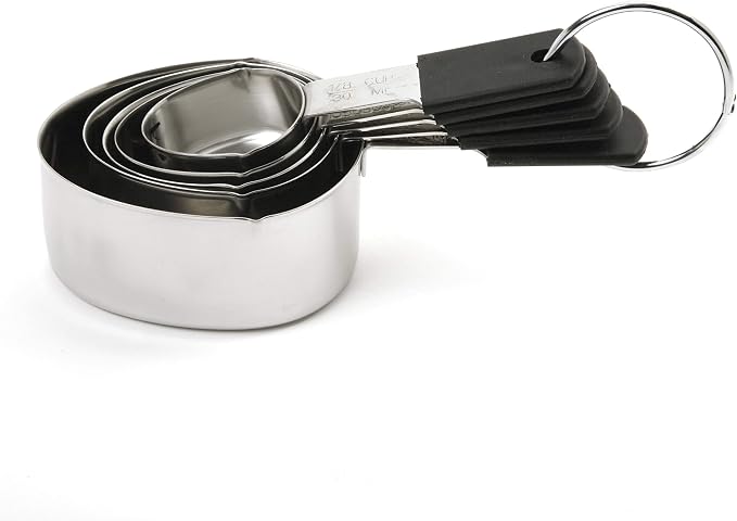 Norpro Grip-Ez Stainless Steel Measuring Cups, 5-Piece, Silver - Image 2