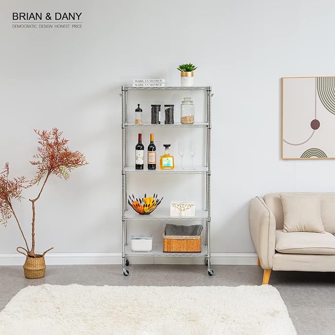 BRIAN & DANY Wire Shelf Liner 18" X 48", Heavy Duty Shelf Liners for Wire Shelving, Waterproof Protector Mats, Set of 5, Transparent - Image 6