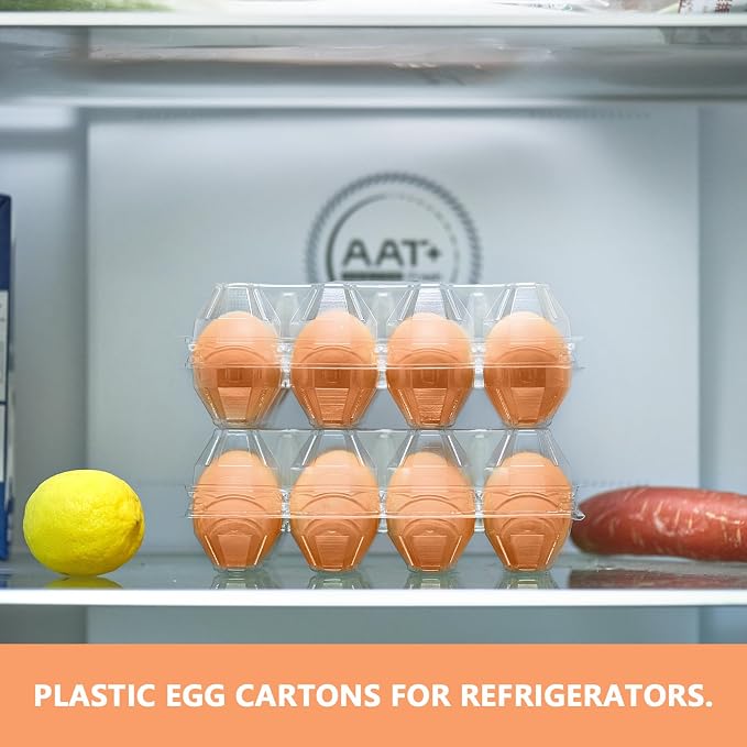 120PCS Egg Cartons Cheap Bulk, Clear Egg Cartons for Chicken Eggs | Reusable Chicken Egg Container Bulk Egg Holders for Refrigerator, Storage, Family, Chicken Farm, Market - Image 5