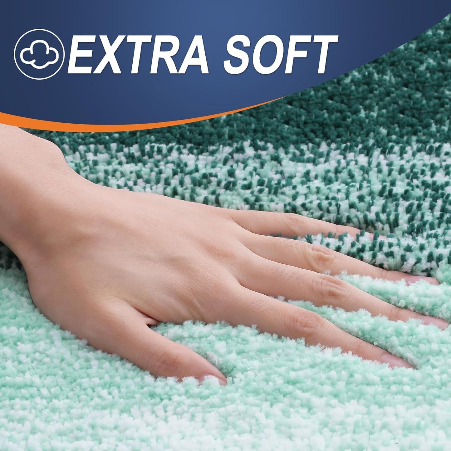 OLANLY Bathroom Runner Rugs 70x24, Extra Soft Absorbent Microfiber Bath Rugs, Rubber Backing, Quick Dry, Washable Bath Mats for Bathroom Floor, Tub and Shower, Home Decor Accessories, Blackish Green