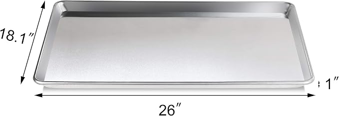 New Star Foodservice Commercial 18-Gauge Aluminum Sheet Pan and Silicone Baking Mat Set, 18 x 26 inch (Full Size) - Image 3