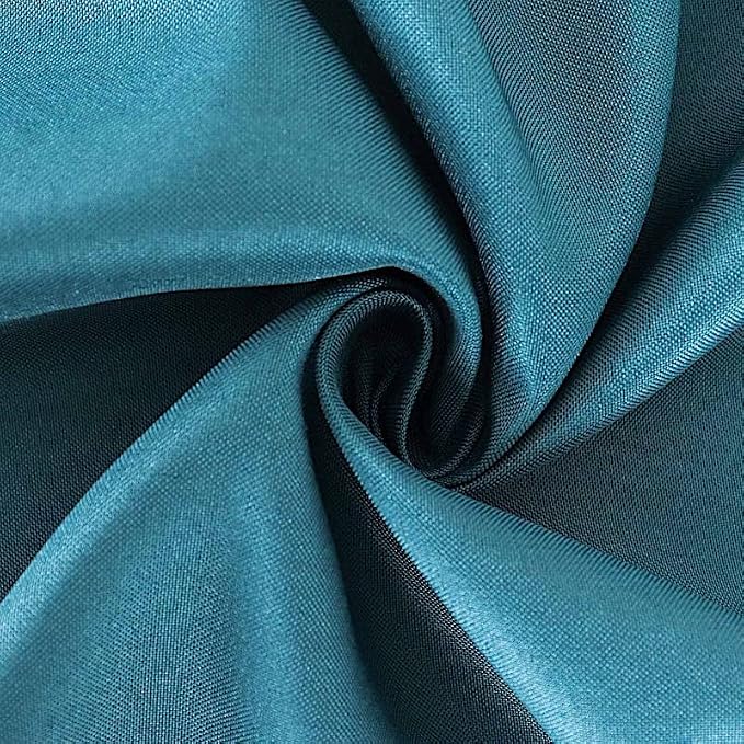 Balsa Circle 10 pcs 108 inch Peacock Teal Round Washable Polyester Easy-Care Tablecloth for Indoor and Outdoor Bridal Shower Wedding Table Buffet Table Parties Events Kitchen Dining - Image 3