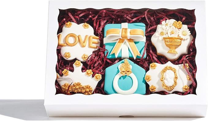 24PCS 10 x 7 x 2.5 inches Elegant White Cookie Boxes, Strawberry Boxes with Clear Window,Paper Gift Box - Image 4