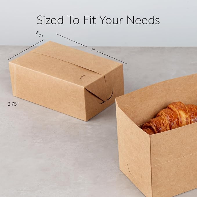 Restaurantware Takeout Container With Fast Top 400 Count 47 Ounce Paper Spill-Resistant Food Box Greaseproof Lunch Box Durable Kraft Rectangular 7.01 x 4.49 x 2.76 Inch Kraft Box - Image 2