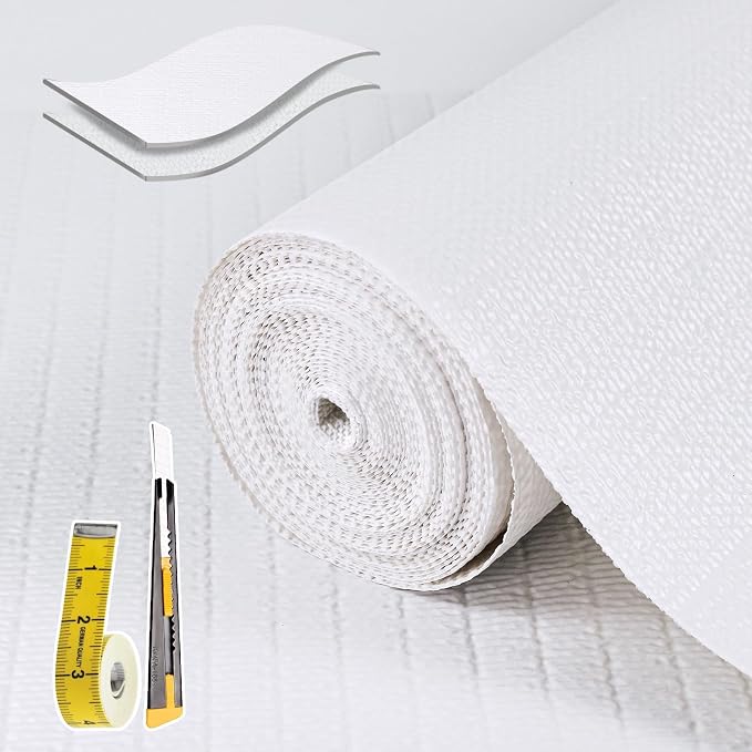 Shelf Liners for Kitchen Cabinets 17in x 30FT, Non Adhesive Drawer Liner by Adwann