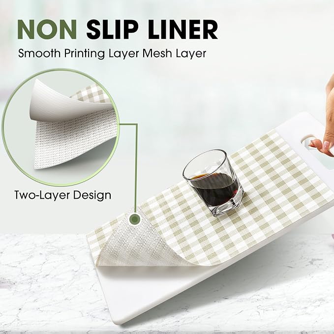 Beautysaid Shelf and Drawer Liner for Kitchen Cabinet Non Adhesive Non Slip - Image 2