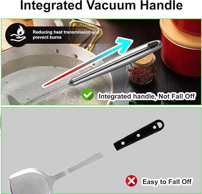 18/10 Stainlss Steel Kitchen Utensils Set, 11 Pcs Long Stainless Steel Cooking Utensils Set, Metal Cooking Utensils Set with Spatula, Spoon, Ladle, Skimmer, Dishwasher Safe - Image 7