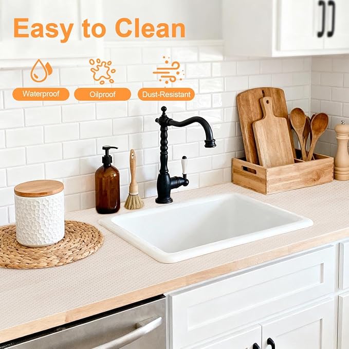 Shelf Liner 17.5IN x 20FT for Kitchen Cabinet Drawer, Fridge Liner, Spotted - Image 7