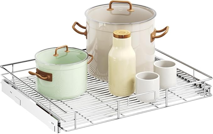 LOVMOR Pull Out Cabinet Organizer 31½" W x 21½" D, Kitchen Cabinet Pull Out Shelves Slide Out Storage by LOVMOR