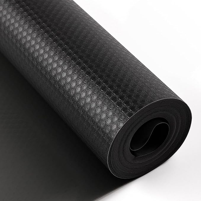 Bloss Shelf Liners, Black Drawer Liner 24x118 inch, Non Adhesive EVA Drawer Mat Liners Roll for Bathroom, Kitchen, Desks, Deco Shelves by Bloss