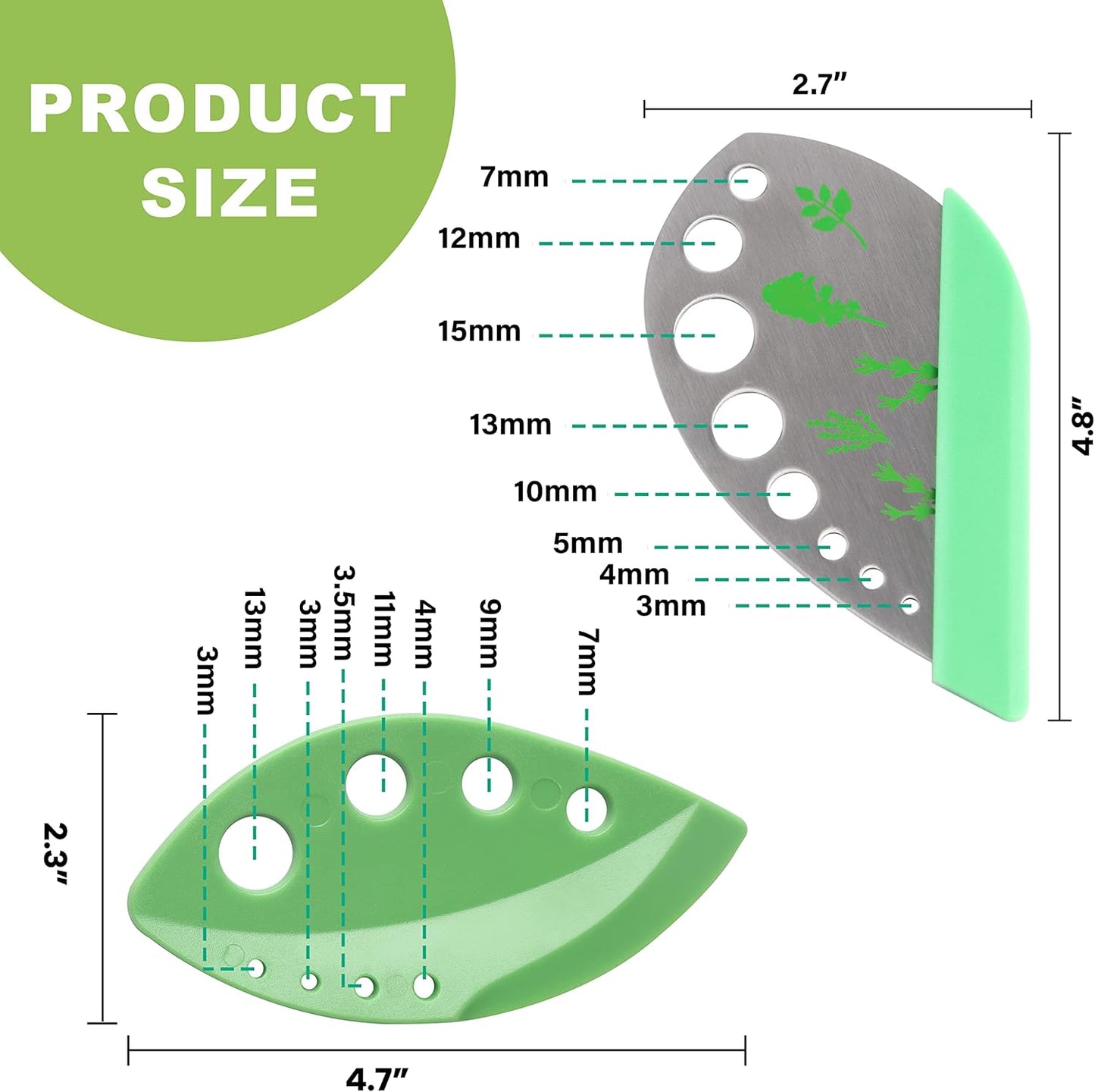 Herb Keeper Set: 2 Pack Herb Saver+1 Pack Herb Scissors+2 Pack Herb Stripper, Refrigerator Organizer, Herb Container for Cilantro, Mint & Asparagus, Keeps Fresh Herbs for 3 Times Longer Green&Orange