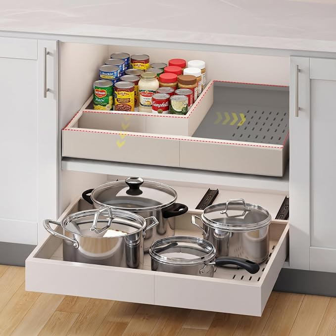 Fokyfok Pull out Cabinet Organizer,Expandable,No Drill,Heavy Duty,Kitchen by Fokyfok