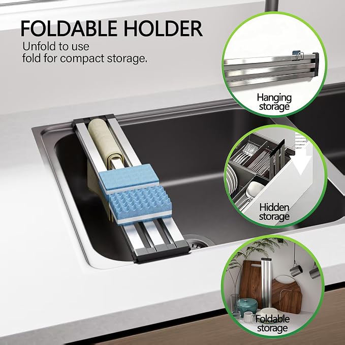 Over the Sink Kitchen Dish Drying Rack Organizer - Image 7