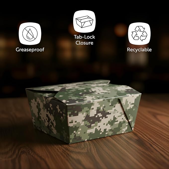 Restaurantware 30 oz Paper Rectangle 1 Bio Box Take Out Container, 50 Ct - Image 4
