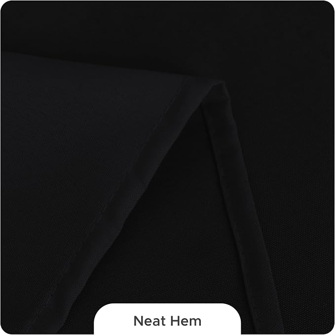 Fitable 8 Pack Black Round Tablecloths 120 Inch for 48"-96" Tables - Image 8