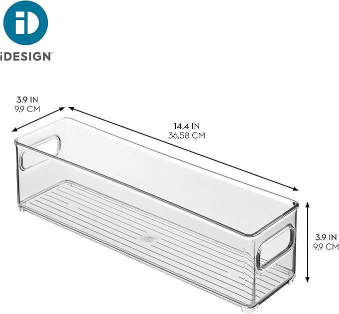 iDesign Stackable Fridge Bin with Handles, Set of 2, Clear | Ideal for Freezer or Pantry, Made in USA - Image 4