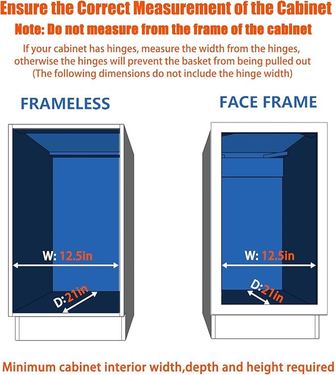 ROOMTEC Pull Out Cabinet Organizer, Cabinet Pull Out Shelves 11" W x 18" D, Heavy Duty Cabinet Drawers Slide Out Kitchen Cabinet Organizers Storage Shelf - Image 4