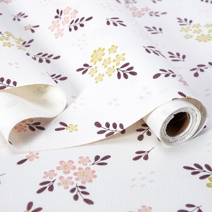 Shelf and Drawer Liner for Kitchen Cabinet Blush Petals Floral 12In x 20Ft by RAYSTAR