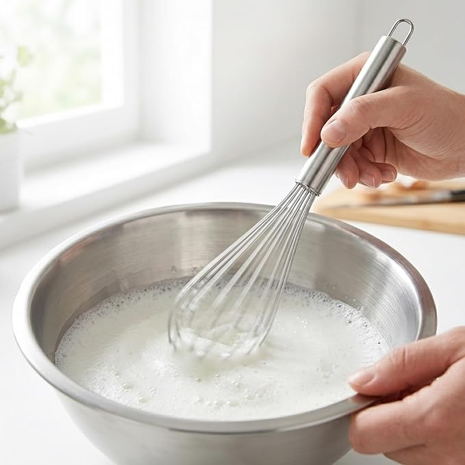 Set of 6 Whisks, Stainless Steel Hand Whisks, Professional Balloon Whisks, Whisks in 8 Inches, 10 Inches, 12 Inches - Image 2