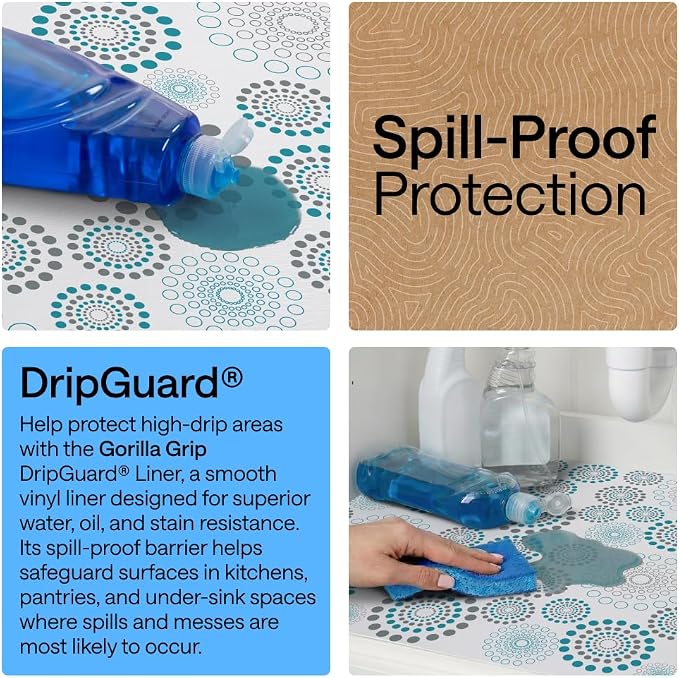 GORILLA GRIP Shelf Liner, Kitchen Drawer Protector, 12x240 Spiral - Image 3