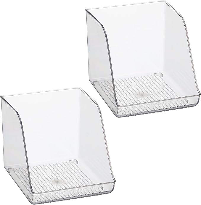 iDesign Plastic Water Bottle Organizer for Fridge, Clear, 2-Pack | Bottle Holder, For Kitchen and Pantry - Image 7