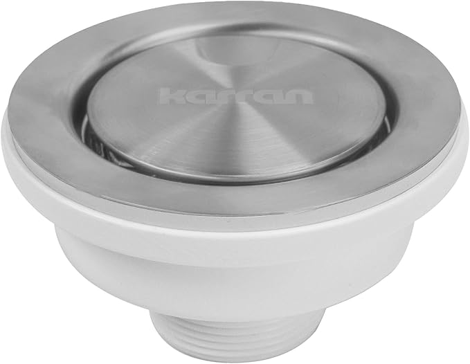 Karran 3-1/2 in. Kitchen Sink Basket Strainer in Stainless Steel by Karran