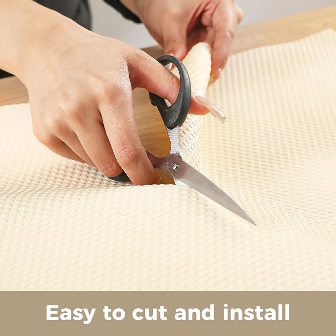 100% EVA Shelf Liner Waterproof Non Adhesive, 24" x 240", Cream - Image 4