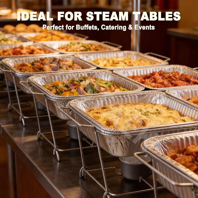 Half Size Deep Steam Table Pans, No Lids, 40 Pack - Image 5