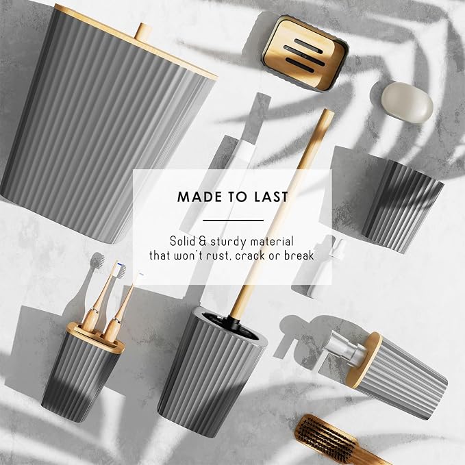 Clara Clark Bathroom Set, Shower Curtain Set, Bathroom Accessory Set - Image 5