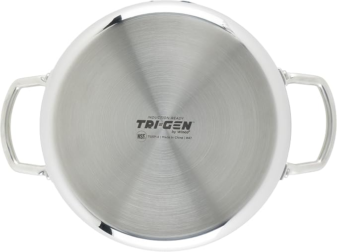 WINCO Tri-Ply Stock Pot, Silver - Image 5