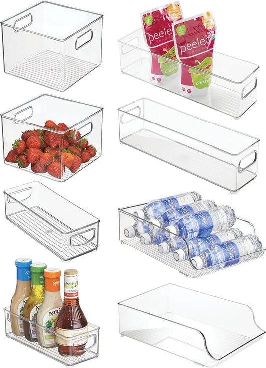 iDesign Fridge Storage Bin Set, Set of 8, Clear by iDesign