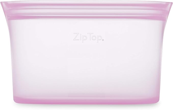 Zip Top Reusable Food Storage Bags | Medium Dish [Lavender] | Silicone Meal Prep Container | Microwave, Dishwasher and Freezer Safe | Made in the USA - Image 2