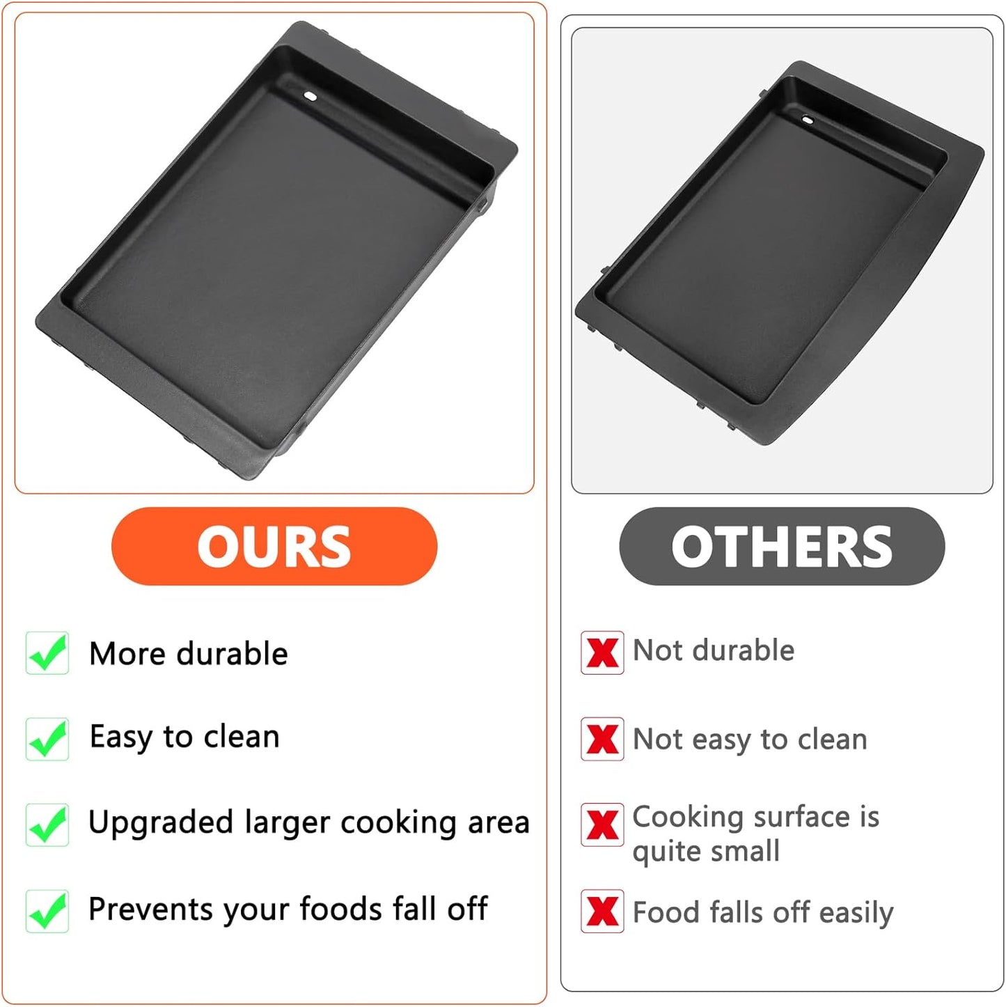 Grill Parts for Weber Spirit 300/400 & GS4 Spirit II 300 Series, Spirit E310, Spirit II E310, E/S315 E330 E425, Genesis Silver Gold B/C Grill -7658 grill griddle for Weber Spirit e310 Parts, Cast Iron