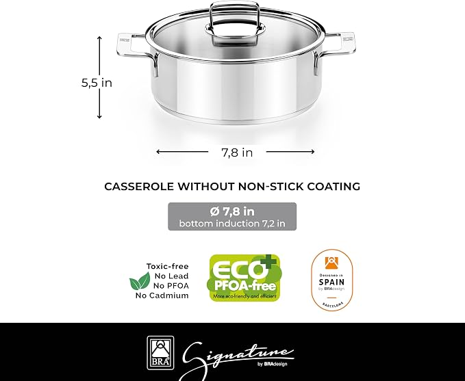 BRA COOKWARE Signature 10-Piece Cookware Set | Stainless Steel Pot&Pan Set - Image 9