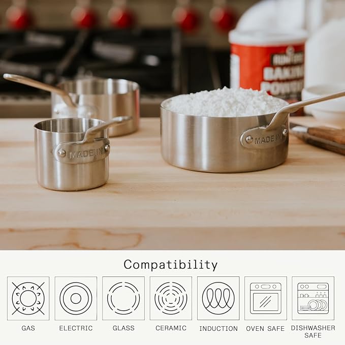 Made In Cookware - Measuring Cup Set - Stainless Steel - Stackable - Dishwasher Safe - Image 7