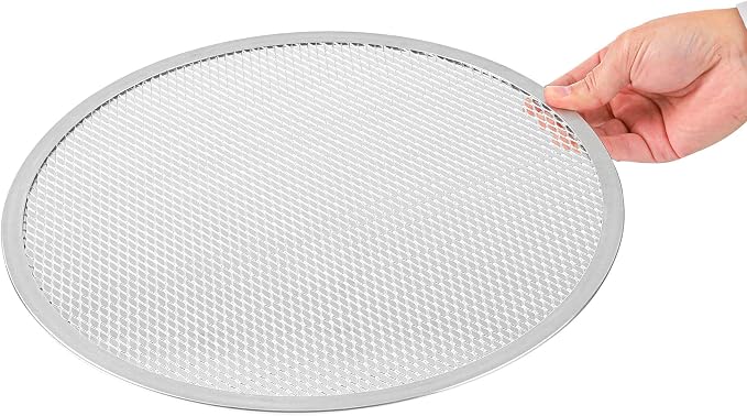 Restaurantware 13 Inch Aluminum Pizza Screen Pack of 72 Mesh Baking Tool For Crispy Crust, Lightweight Stackable Seamless Rim Rust-Resistant Baking Screen, Reusable for Pizzerias, Home Oven Use - Image 8
